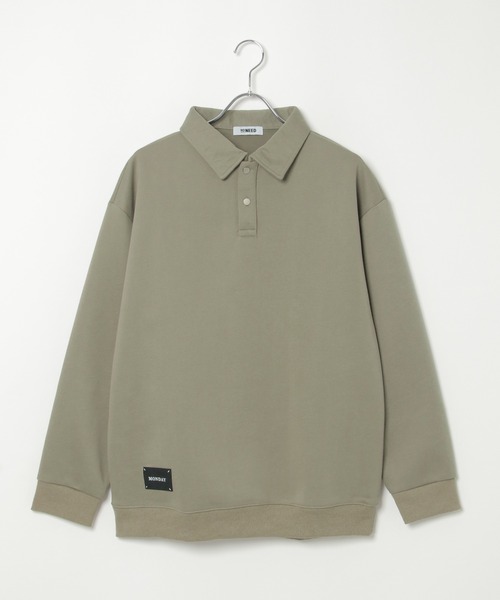 NO NEED（ノーニード）の「ポロスウェットタグ付きプルオーバー（スウェット・メンズ・グレー/ダークグリーン/ブラック/ベージュ/グリーン系その他・ﾌﾘ-）」の22枚目の写真