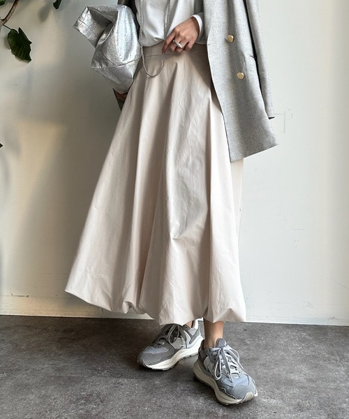 DouDou（ドゥドゥ）の「バルーンスカート（スカート・レディース・オフホワイト/ブラック/ベージュ・FREE）」の3枚目の写真