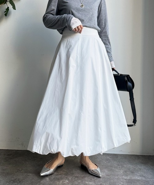 DouDou（ドゥドゥ）の「バルーンスカート（スカート・レディース・オフホワイト/ブラック/ベージュ・FREE）」の2枚目の写真