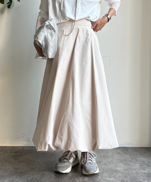 DouDou（ドゥドゥ）の「バルーンスカート（スカート・レディース・オフホワイト/ブラック/ベージュ・FREE）」の7枚目の写真