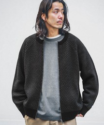 URBAN RESEARCH Sonny Label | 『別注』BAEXFATE×Sonny Label ヘリンボンジップアップニットカーディガン(カーディガン/ボレロ)