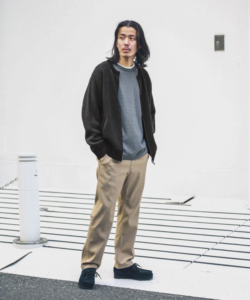 URBAN RESEARCH Sonny Label（アーバンリサーチサニーレーベル）の「『別注』BAEXFATE×Sonny Label　ヘリンボンジップアップニットカーディガン（カーディガン/ボレロ・メンズ・ブラック/ネイビー/ナチュラル・MEDIUM/LARGE）」の10枚目の写真