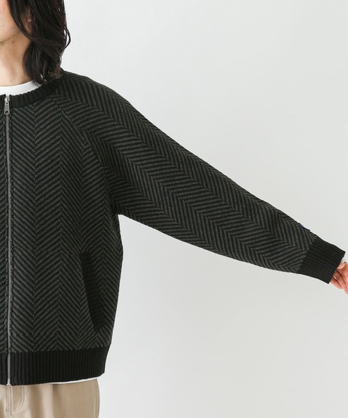URBAN RESEARCH Sonny Label（アーバンリサーチサニーレーベル）の「『別注』BAEXFATE×Sonny Label　ヘリンボンジップアップニットカーディガン（カーディガン/ボレロ・メンズ・ブラック/ネイビー/ナチュラル・MEDIUM/LARGE）」の22枚目の写真