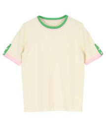 袖口ボタンマルチカラートップス