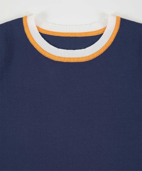 miette(ミエット)の「袖口ボタンマルチカラートップス(Tシャツ/カットソー・レディース・ネイビー/ブラック/ホワイト系その他・FREE)」の4枚目の写真