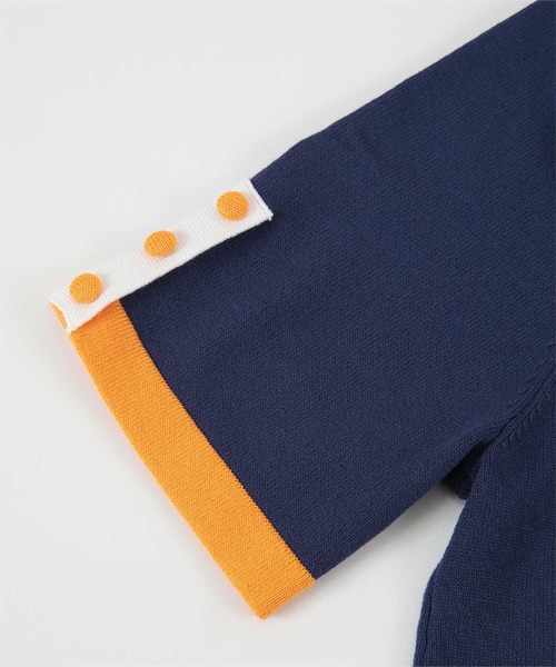 miette(ミエット)の「袖口ボタンマルチカラートップス(Tシャツ/カットソー・レディース・ネイビー/ブラック/ホワイト系その他・FREE)」の5枚目の写真