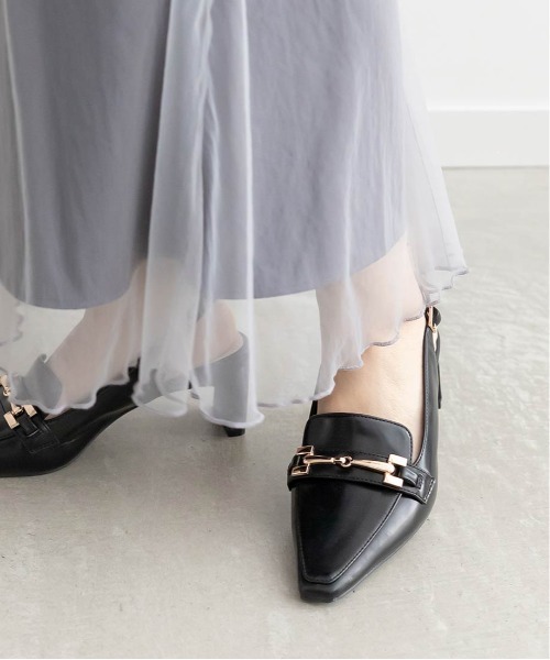 RANDA（ランダ）の「ローファーライクバックストラップパンプス（その他シューズ・レディース・ダークブラウン/ブラック/グレー・S/M/L/LL）」の10枚目の写真