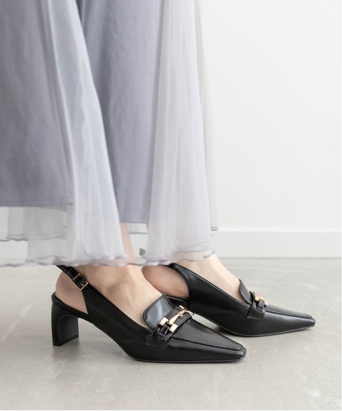 RANDA（ランダ）の「ローファーライクバックストラップパンプス（その他シューズ・レディース・ダークブラウン/ブラック/グレー・S/M/L/LL）」の11枚目の写真