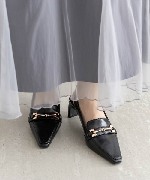 RANDA（ランダ）の「ローファーライクバックストラップパンプス（その他シューズ・レディース・ダークブラウン/ブラック/グレー・S/M/L/LL）」の12枚目の写真