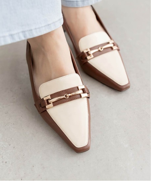 RANDA（ランダ）の「ローファーライクバックストラップパンプス（その他シューズ・レディース・ダークブラウン/ブラック/グレー・S/M/L/LL）」の16枚目の写真