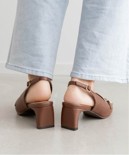 RANDA（ランダ）の「ローファーライクバックストラップパンプス（その他シューズ・レディース・ダークブラウン/ブラック/グレー・S/M/L/LL）」の18枚目の写真