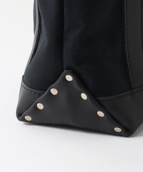 HERITAGE LEATHER（ヘリテージレザー）の「【HERITAGE LEATHER / ヘリテイジレザー】別注 CANVAS*LTH TOTE L（トートバッグ・メンズ・ブラック・FREE）」の6枚目の写真