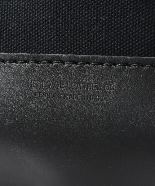 HERITAGE LEATHER（ヘリテージレザー）の「【HERITAGE LEATHER / ヘリテイジレザー】別注 CANVAS*LTH TOTE L（トートバッグ・メンズ・ブラック・FREE）」の5枚目の写真