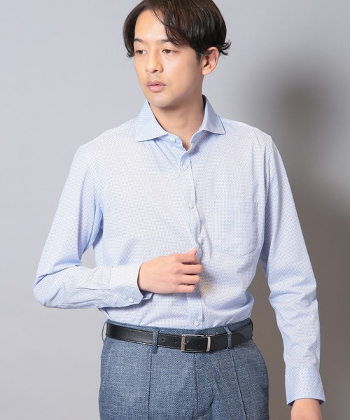 CROWDED CLOSET（クラウデッドクローゼット）の「ストレッチホリゾンタルカラーシャツ（シャツ/ブラウス・メンズ・ネイビー/ホワイト系その他・03/02/01/04）」の2枚目の写真