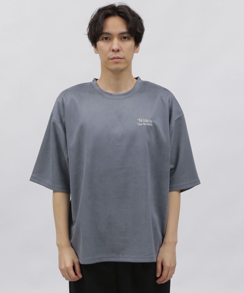 LAKOLE(ラコレ)の「ストレッチスエード刺繍T / 108769(Tシャツ/カットソー・メンズ・ライトグレー/ネイビー/イエロー/グリーン・MEDIUM/LARGE/X-LARGE)」の12枚目の写真