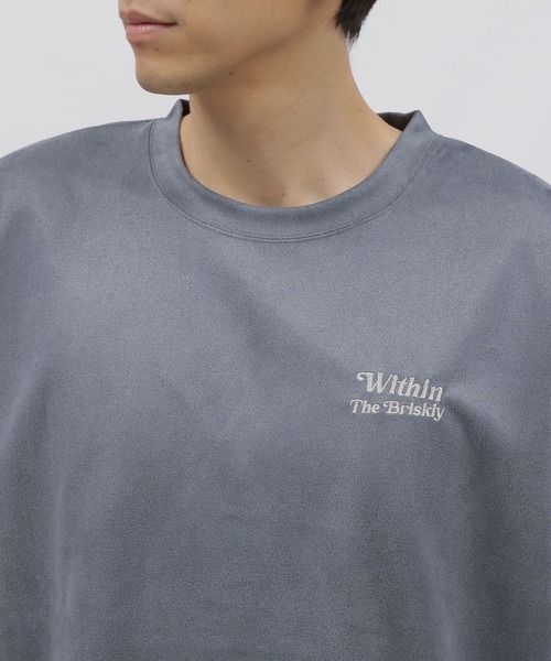 LAKOLE(ラコレ)の「ストレッチスエード刺繍T / 108769(Tシャツ/カットソー・メンズ・ライトグレー/ネイビー/イエロー/グリーン・MEDIUM/LARGE/X-LARGE)」の15枚目の写真