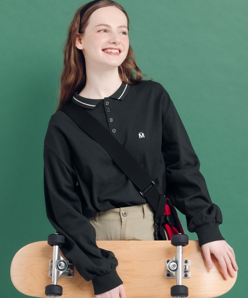 セール】ライン入りポロロンT（Tシャツ/カットソー）｜MUHET