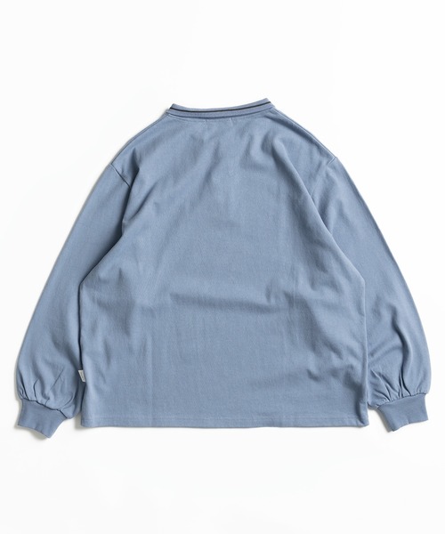 MUHET(ミュエータ)の「ライン入りポロロンT(Tシャツ/カットソー・レディース・スミクロ/ライトブルー/オフホワイト・MEDIUM/X-LARGE)」の18枚目の写真