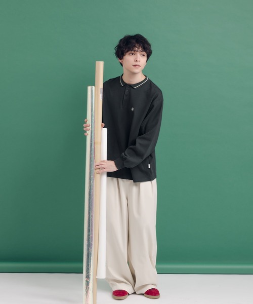 MUHET(ミュエータ)の「ライン入りポロロンT(Tシャツ/カットソー・レディース・スミクロ/ライトブルー/オフホワイト・MEDIUM/X-LARGE)」の15枚目の写真