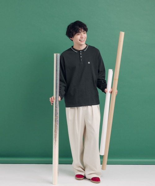 MUHET(ミュエータ)の「ライン入りポロロンT(Tシャツ/カットソー・レディース・スミクロ/ライトブルー/オフホワイト・MEDIUM/X-LARGE)」の14枚目の写真