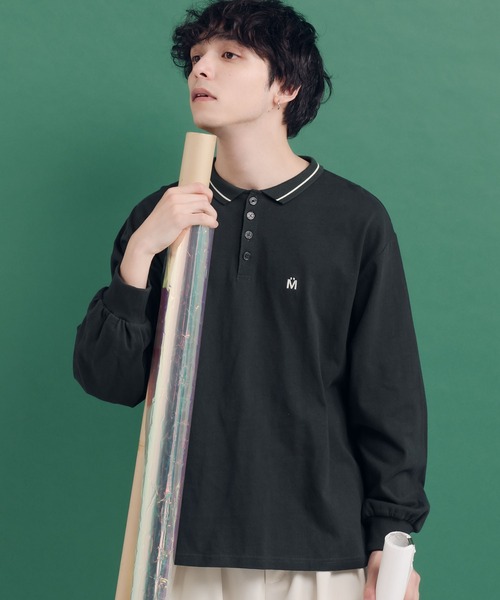 MUHET(ミュエータ)の「ライン入りポロロンT(Tシャツ/カットソー・レディース・スミクロ/ライトブルー/オフホワイト・MEDIUM/X-LARGE)」の12枚目の写真