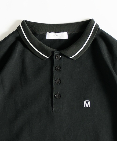MUHET(ミュエータ)の「ライン入りポロロンT(Tシャツ/カットソー・レディース・スミクロ/ライトブルー/オフホワイト・MEDIUM/X-LARGE)」の6枚目の写真