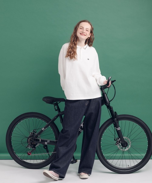 セール】ライン入りポロロンT（Tシャツ/カットソー）｜MUHET