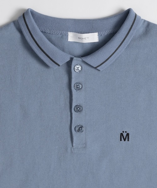 MUHET(ミュエータ)の「ライン入りポロロンT(Tシャツ/カットソー・レディース・スミクロ/ライトブルー/オフホワイト・MEDIUM/X-LARGE)」の19枚目の写真