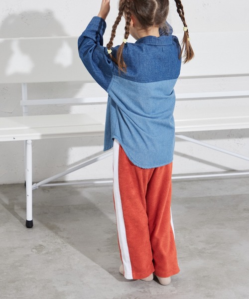 pairmanon（ペアマノン）の「パイル サイドライン ジャージパンツ（その他パンツ・キッズ・テラコッタ/ベージュ/ネイビー・150/110/140/100/120/130/90）」の6枚目の写真