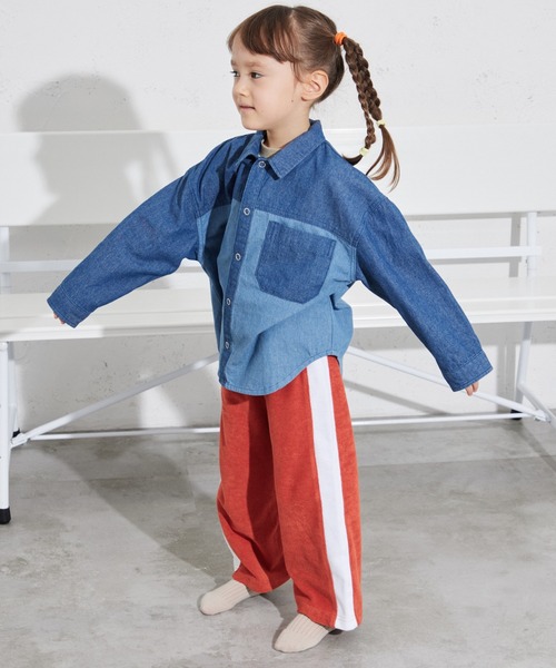 pairmanon（ペアマノン）の「パイル サイドライン ジャージパンツ（その他パンツ・キッズ・テラコッタ/ベージュ/ネイビー・150/110/140/100/120/130/90）」の8枚目の写真