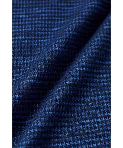 HIGH STREET（ハイストリート）の「HIGH STREET∴ABSかすれ千鳥JQ半袖Vネックカットソー（Tシャツ/カットソー・メンズ・アイボリー/ネイビー/パープル系その他・LL/L/M）」の7枚目の写真