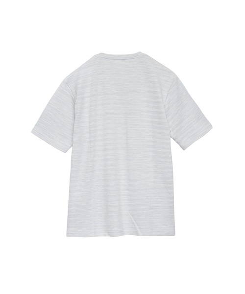 HIGH STREET（ハイストリート）の「HIGH STREET∴ABSかすれ千鳥JQ半袖Vネックカットソー（Tシャツ/カットソー・メンズ・アイボリー/ネイビー/パープル系その他・LL/L/M）」の8枚目の写真