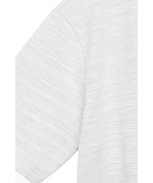 HIGH STREET（ハイストリート）の「HIGH STREET∴ABSかすれ千鳥JQ半袖Vネックカットソー（Tシャツ/カットソー・メンズ・アイボリー/ネイビー/パープル系その他・LL/L/M）」の10枚目の写真