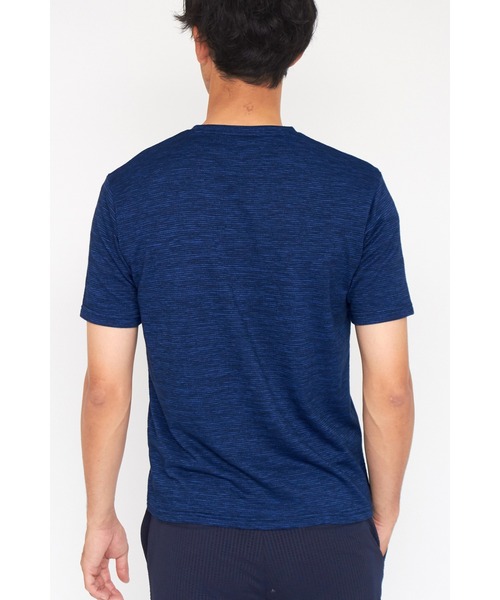 HIGH STREET（ハイストリート）の「HIGH STREET∴ABSかすれ千鳥JQ半袖Vネックカットソー（Tシャツ/カットソー・メンズ・アイボリー/ネイビー/パープル系その他・LL/L/M）」の16枚目の写真