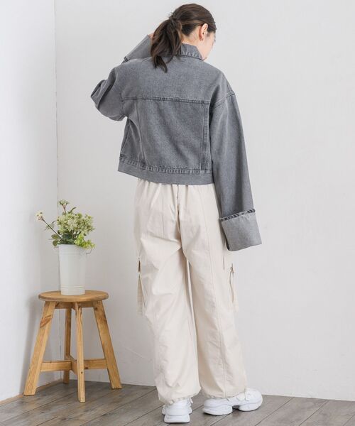 RETRO GIRL（レトロガール）の「袖ロールアップデニムJK（デニムジャケット・レディース・ブルー系その他5/ブラック/ブルー・FREE）」の9枚目の写真