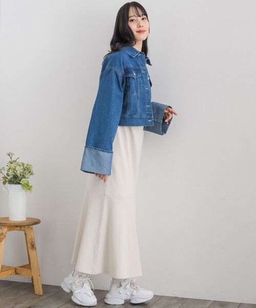 RETRO GIRL（レトロガール）の「袖ロールアップデニムJK（デニム