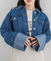 袖ロールアップデニムJK