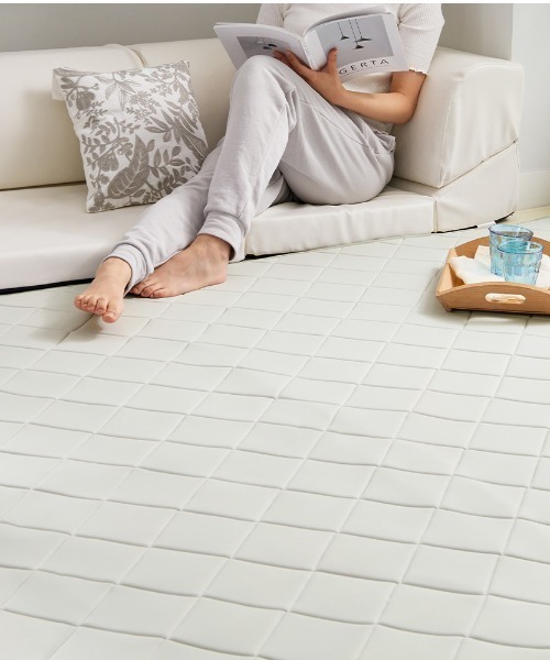 セール】もちもちひんやり冷感低反発ラグ(130×185cm )（ラグ/マット