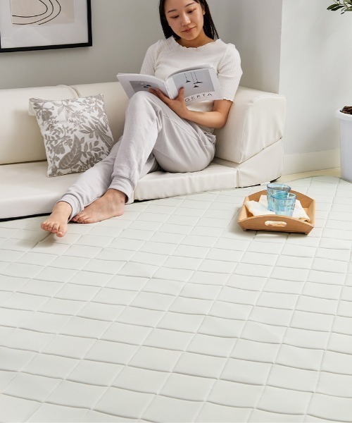 もちもちひんやり冷感低反発ラグ(130×185cm )（ラグ/マット）｜iellio