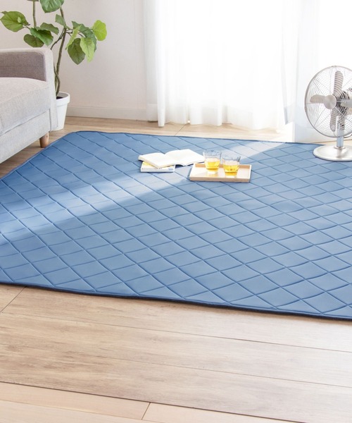 セール】もちもちひんやり冷感低反発ラグ(130×185cm )（ラグ/マット