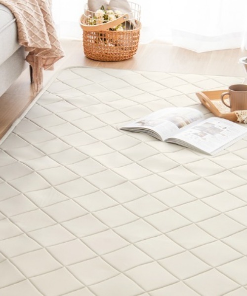 セール】もちもちひんやり冷感低反発ラグ(130×185cm )（ラグ/マット