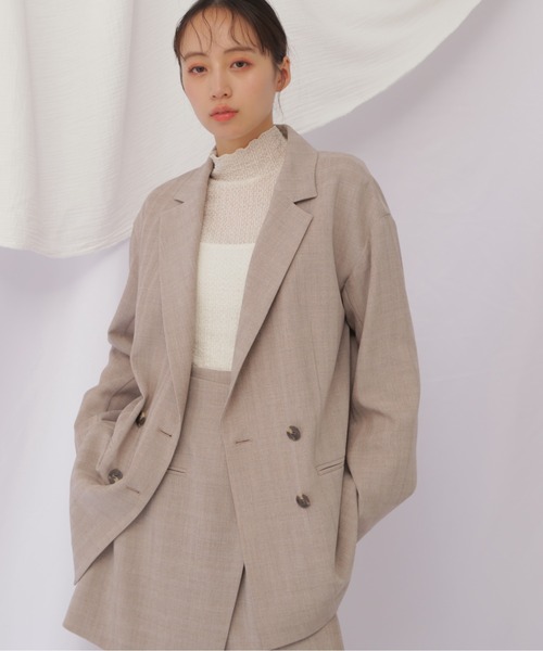 JILL by JILL STUART（ジルバイジルスチュアート）の「◇トロピカルダブル釦ジャケット（テーラードジャケット・レディース・ダークグレー/ダークブラウン・SMALL/MEDIUM）」の15枚目の写真