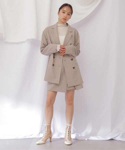 JILL by JILL STUART（ジルバイジルスチュアート）の「◇トロピカルダブル釦ジャケット（テーラードジャケット・レディース・ダークグレー/ダークブラウン・SMALL/MEDIUM）」の19枚目の写真