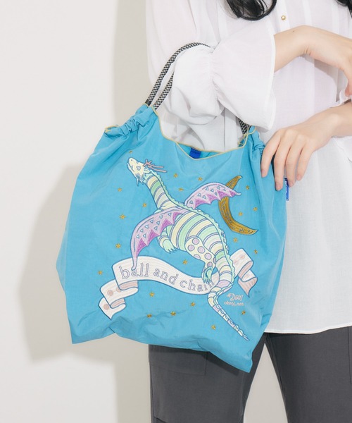 KATHARINE ROSS】Ball&Chain 撥水アニマル刺繍 トートバッグ