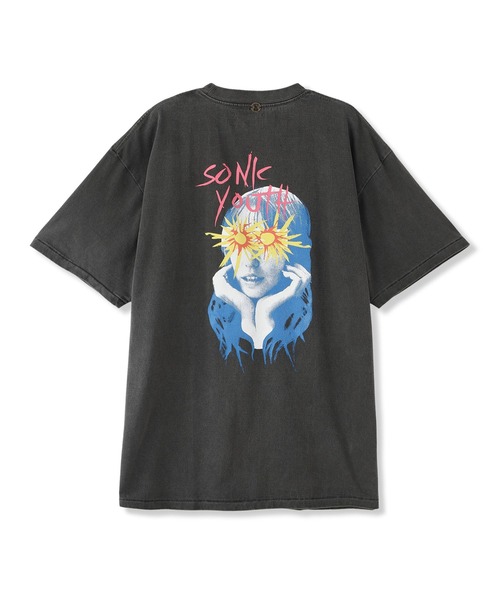 sonic youth（ソニックユース）の「Insonnia Projects インソニアプロジェクト / SONIC YOUTH SUNBURST EYES TEE / ソニックユースサンバーストアイズティー ビッグシルエットプリントTシャツ バンドT / IP-SY-006（Tシャツ/カットソー・メンズ・ホワイト/ブラック・1/2/3）」の4枚目の写真