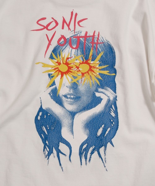 sonic youth（ソニックユース）の「Insonnia Projects インソニアプロジェクト / SONIC YOUTH SUNBURST EYES TEE / ソニックユースサンバーストアイズティー ビッグシルエットプリントTシャツ バンドT / IP-SY-006（Tシャツ/カットソー・メンズ・ホワイト/ブラック・1/2/3）」の18枚目の写真