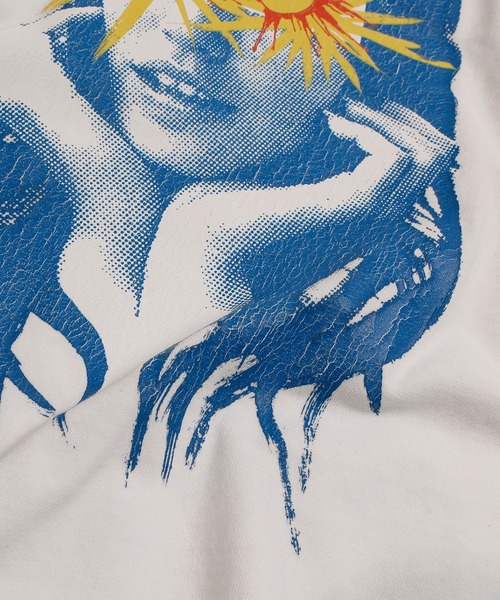 sonic youth（ソニックユース）の「Insonnia Projects インソニアプロジェクト / SONIC YOUTH SUNBURST EYES TEE / ソニックユースサンバーストアイズティー ビッグシルエットプリントTシャツ バンドT / IP-SY-006（Tシャツ/カットソー・メンズ・ホワイト/ブラック・1/2/3）」の19枚目の写真