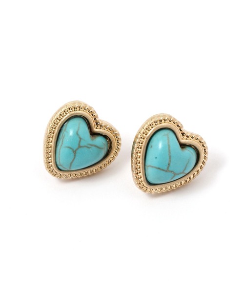 niko and...（ニコアンド）の「メタルコンビハートピアス（ピアス（両耳用）・レディース・ブルー/ホワイト・0）」の2枚目の写真