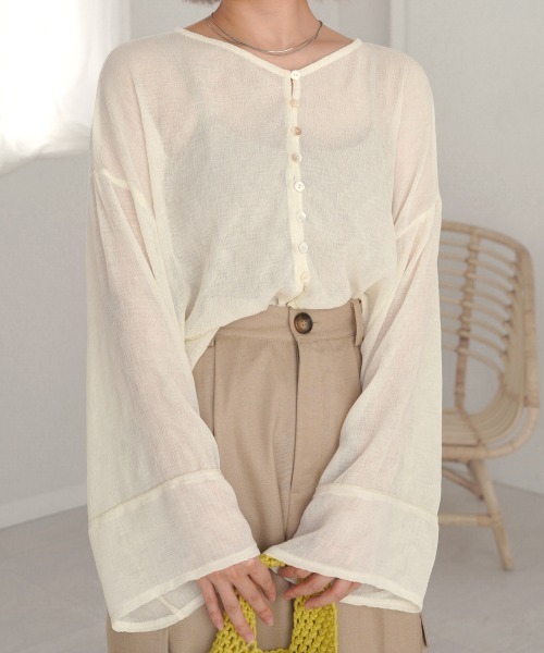 Bab(バブ)の「2WAYカーディガントップス(カーディガン/ボレロ・レディース・ホワイト系その他/ライトグレー/ピンク/アイボリー/ブラック・M)」の2枚目の写真