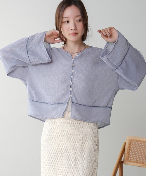 Bab(バブ)の「2WAYカーディガントップス(カーディガン/ボレロ・レディース・ホワイト系その他/ライトグレー/ピンク/アイボリー/ブラック・M)」の19枚目の写真